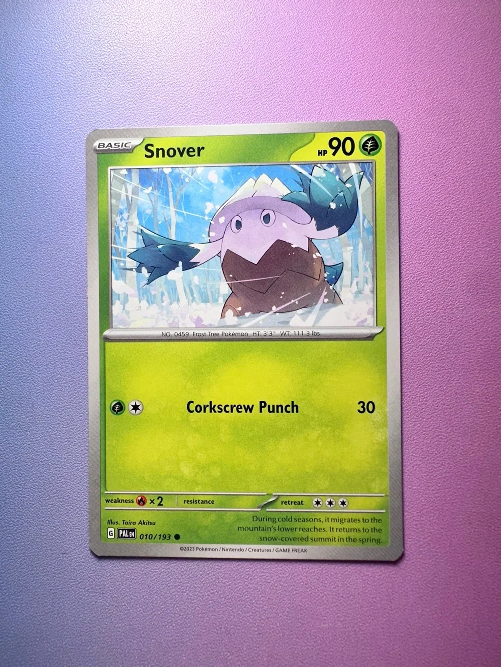 snover - 010/193 (common) — pokémon: paldea evolved